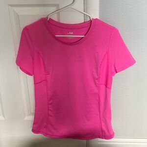 FILA - Women's Sport Crew Neck Short Sleeve Top - XSMALL - Hot Pink